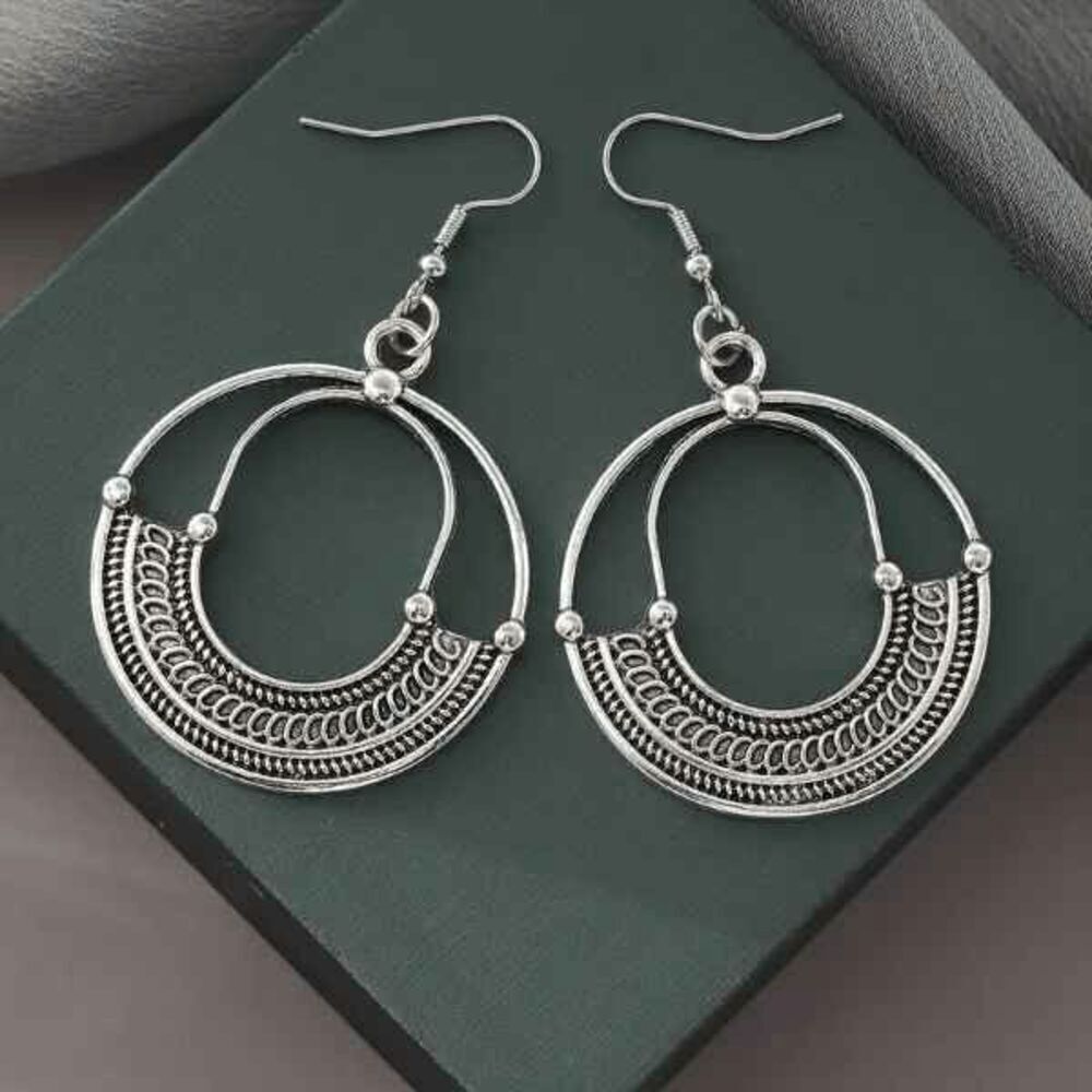 Boho Western Round Dangle Earrings
